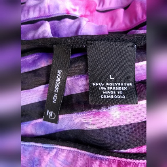 NEW DIRECTIONS Pink & Purple Ruffle Blouse - Picture 3 of 4